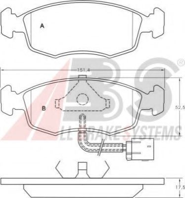 Тормозные колодки A.B.S. 36846