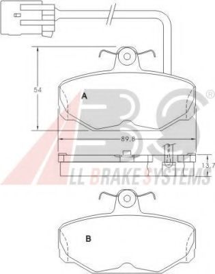 Тормозные колодки A.B.S. 36847