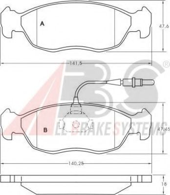 Тормозные колодки A.B.S. 36850
