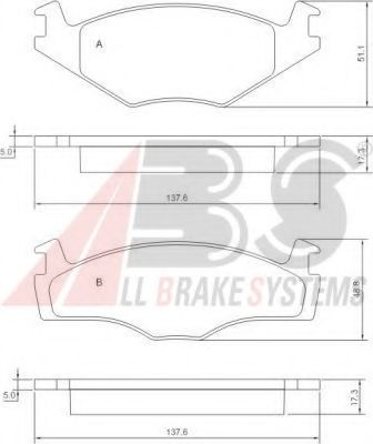 Тормозные колодки A.B.S. 36853