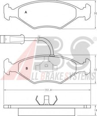 Тормозные колодки A.B.S. 36855