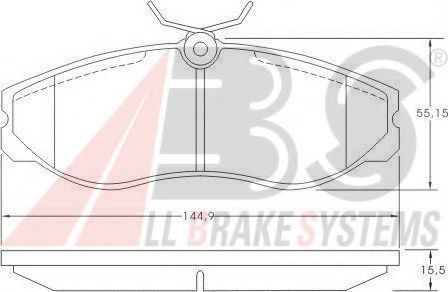 Тормозные колодки A.B.S. 36861