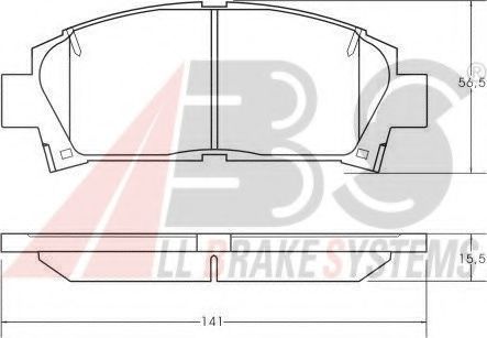 Тормозные колодки A.B.S. 36866