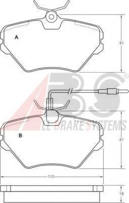 Тормозные колодки A.B.S. 36867