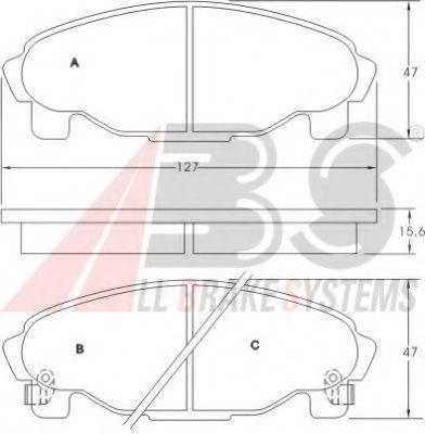 Тормозные колодки A.B.S. 36869