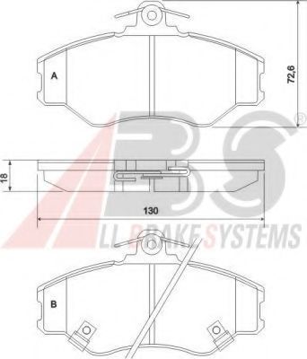 Тормозные колодки A.B.S. 36871