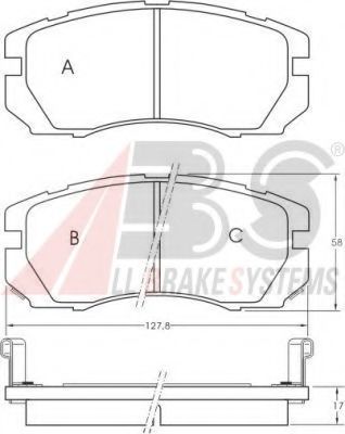 Тормозные колодки A.B.S. 36878