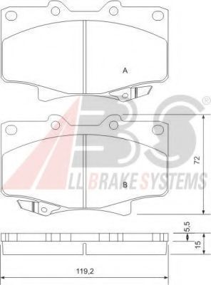 Тормозные колодки A.B.S. 36882