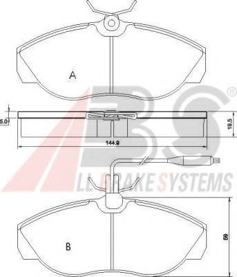 Тормозные колодки A.B.S. 36883