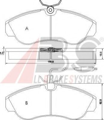 Тормозные колодки A.B.S. 36884