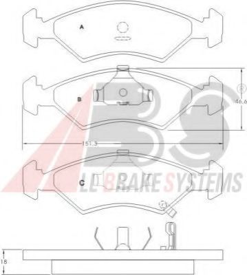 Тормозные колодки A.B.S. 36886