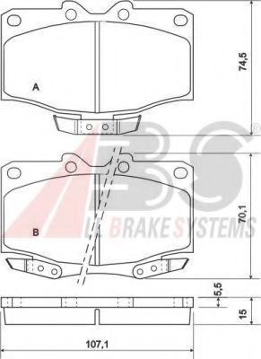 Тормозные колодки A.B.S. 36887