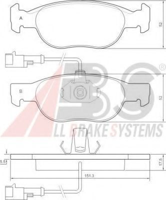 Тормозные колодки A.B.S. 36892