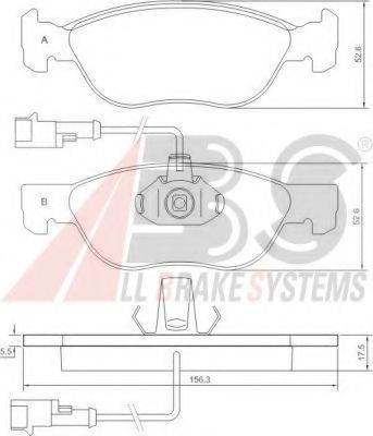 Тормозные колодки A.B.S. 36893