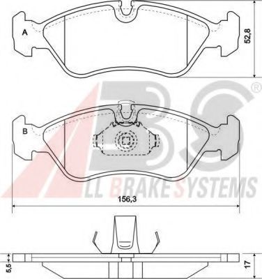 Тормозные колодки A.B.S. 36896