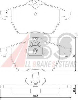Тормозные колодки A.B.S. 36897