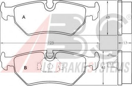 Тормозные колодки A.B.S. 36900