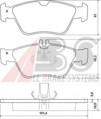 Тормозные колодки A.B.S. 36903