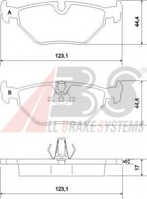 Тормозные колодки A.B.S. 36908