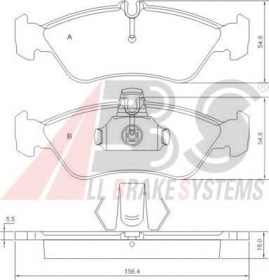 Тормозные колодки A.B.S. 36913