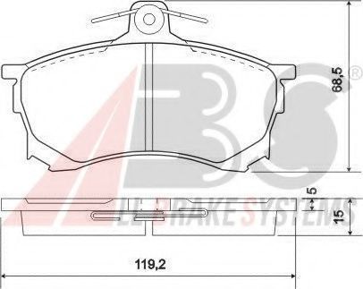Тормозные колодки A.B.S. 36918