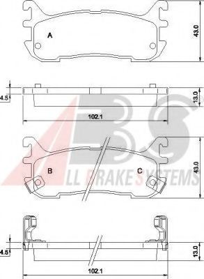 Тормозные колодки A.B.S. 36927