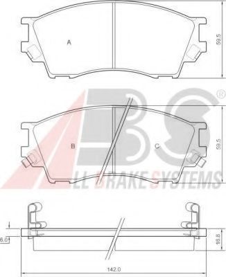 Тормозные колодки A.B.S. 36929