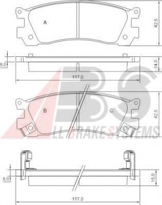 Тормозные колодки A.B.S. 36930