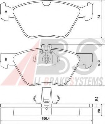 Тормозные колодки A.B.S. 36943