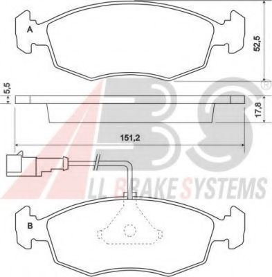 Тормозные колодки A.B.S. 36947
