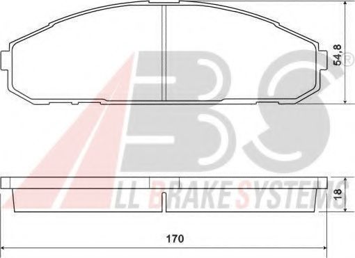 Тормозные колодки A.B.S. 36953