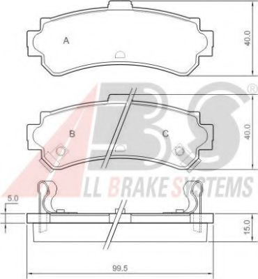 Тормозные колодки A.B.S. 36956