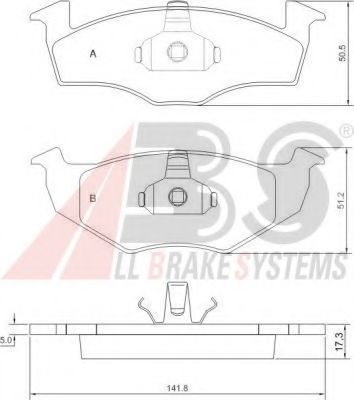Тормозные колодки A.B.S. 36969