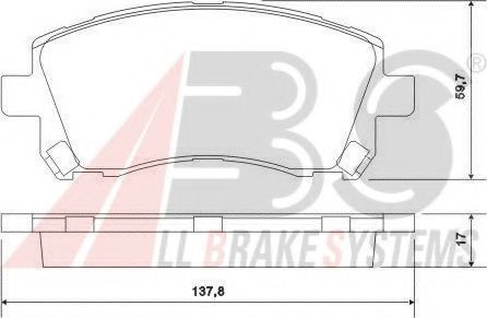 Тормозные колодки A.B.S. 36972