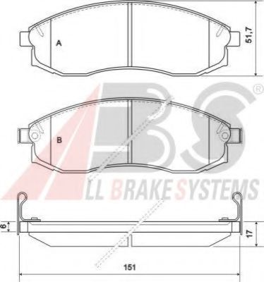 Тормозные колодки A.B.S. 36974