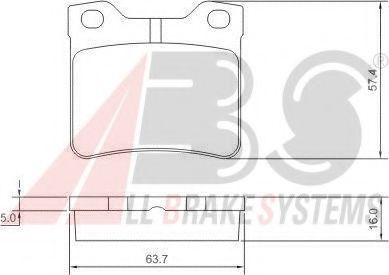 Тормозные колодки A.B.S. 36975