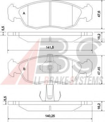 Тормозные колодки A.B.S. 36978