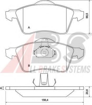 Тормозные колодки A.B.S. 36986
