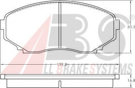 Тормозные колодки A.B.S. 36995