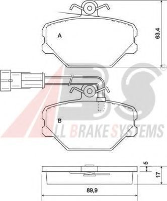 Тормозные колодки A.B.S. 37001