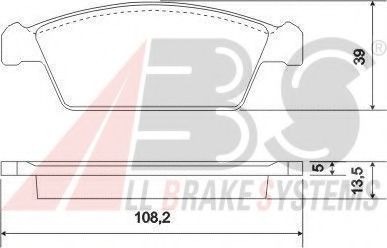Тормозные колодки A.B.S. 37002