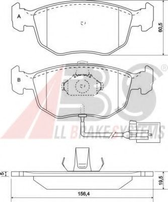 Тормозные колодки A.B.S. 37004