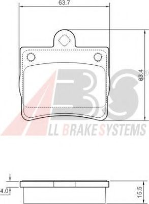 Тормозные колодки A.B.S. 37006