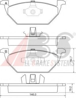 Тормозные колодки A.B.S. 37008