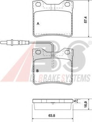 Тормозные колодки A.B.S. 37009