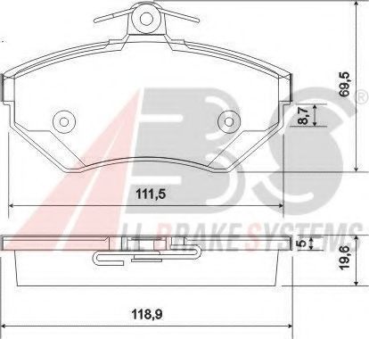 Тормозные колодки A.B.S. 37010
