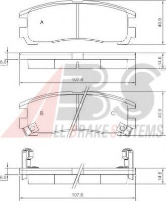 Тормозные колодки A.B.S. 37014
