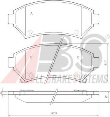 Тормозные колодки A.B.S. 37015