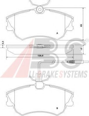 Тормозные колодки A.B.S. 37019