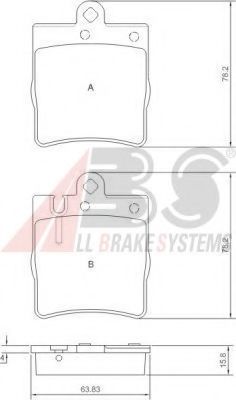 Тормозные колодки A.B.S. 37022